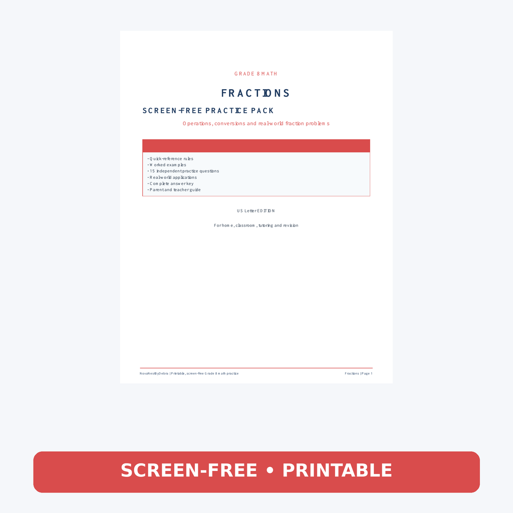Grade 8 Integers Cheat Sheet | Middle School Math Study Guide | Positive & Negative Numbers | Printable PDF