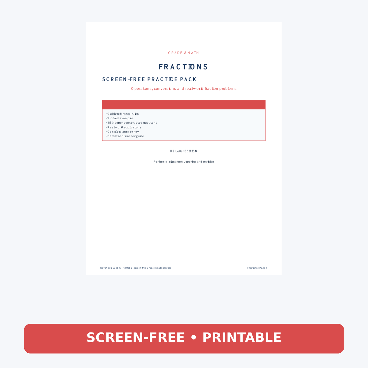 Grade 8 Integers Cheat Sheet | Middle School Math Study Guide | Positive & Negative Numbers | Printable PDF