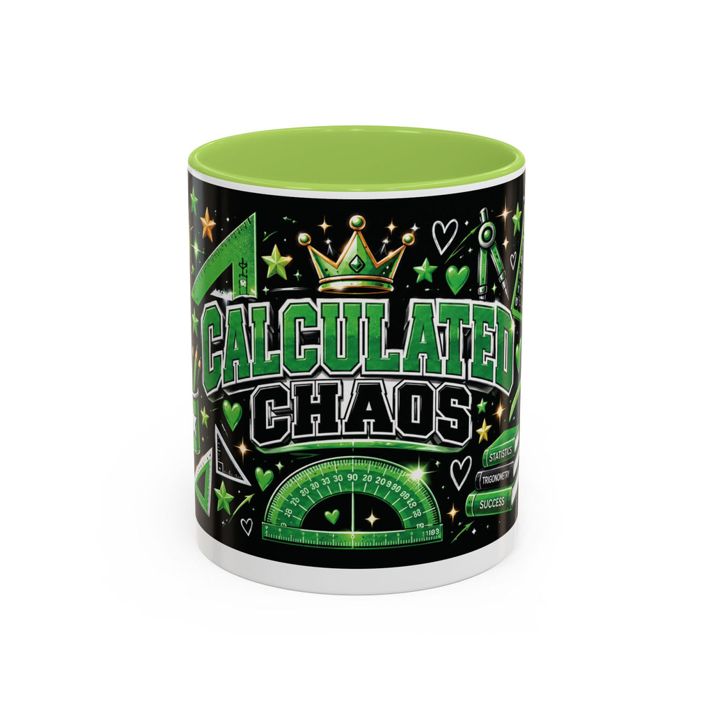 Calculated Chaos Accent Coffee Mug — Math Teacher / STEM Lover Gift (11 or 15 oz)