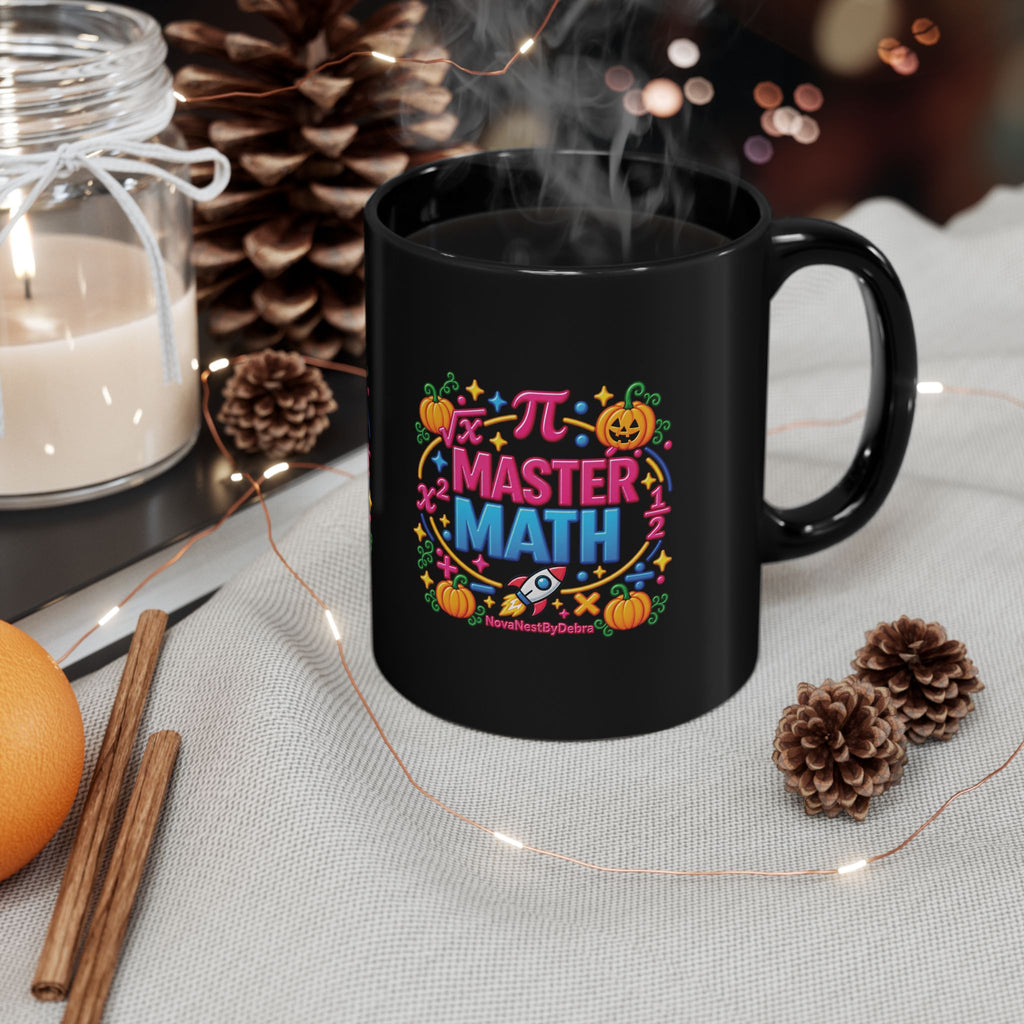 Pi Master Math Halloween Mug — Spooky Pumpkin STEM Coffee Cup (11oz/15oz)