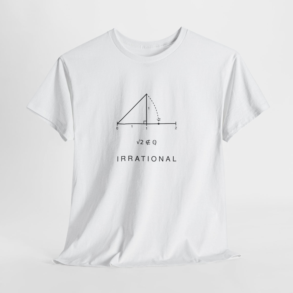 Irrational Math T-Shirt – Minimalist Square Root Graphic Tee