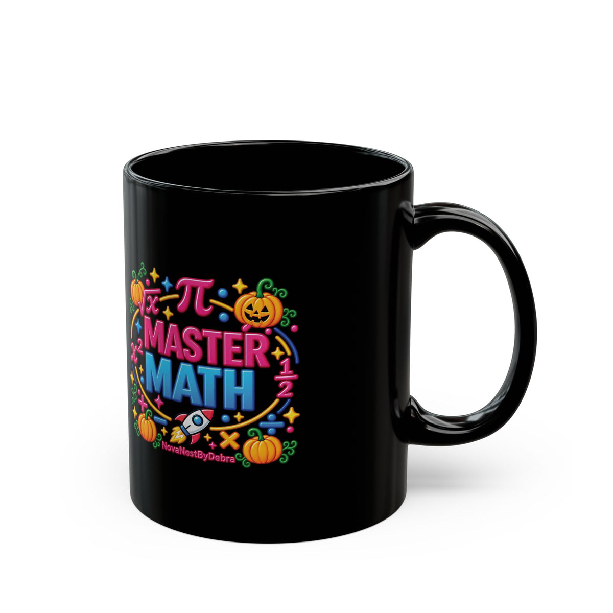 Pi Master Math Halloween Mug — Spooky Pumpkin STEM Coffee Cup (11oz/15oz)
