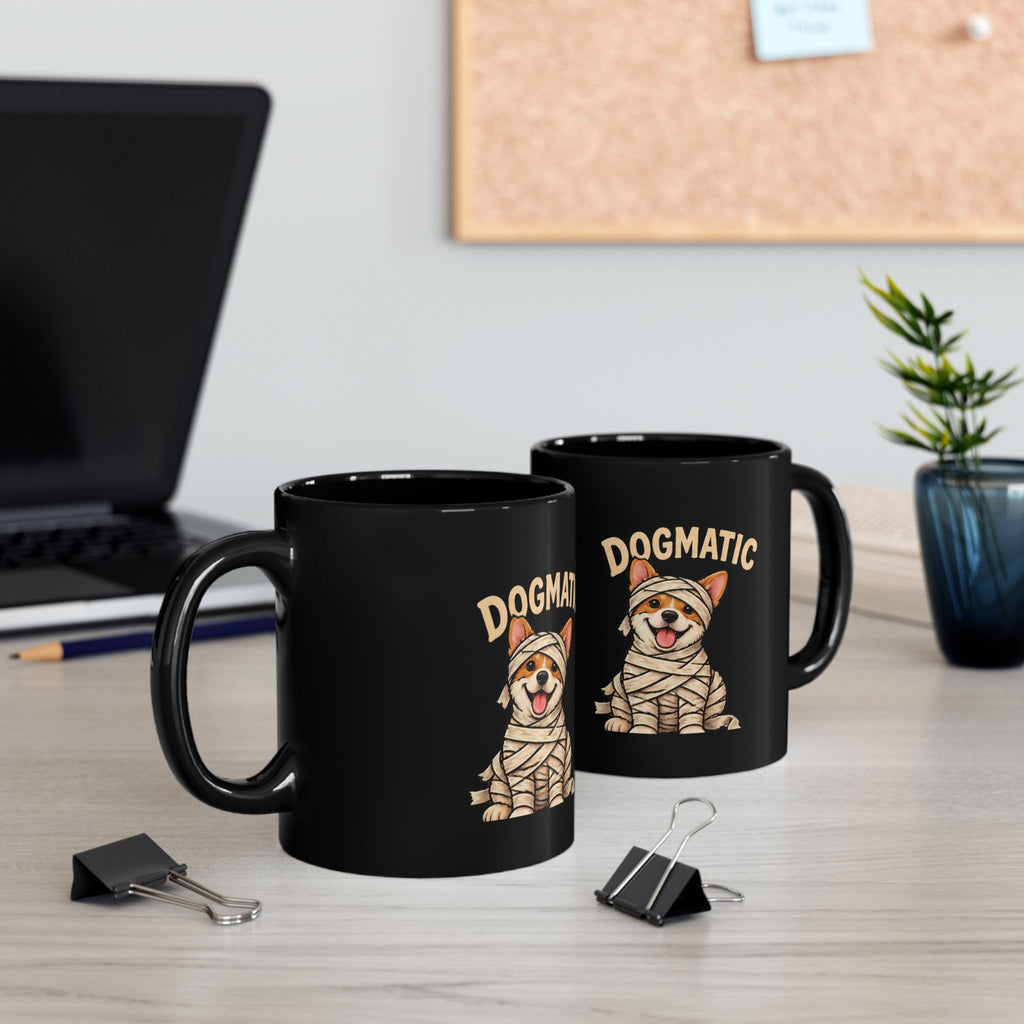 Dogmatic Corgi Mummy Black Coffee Mug (11oz, 15oz)