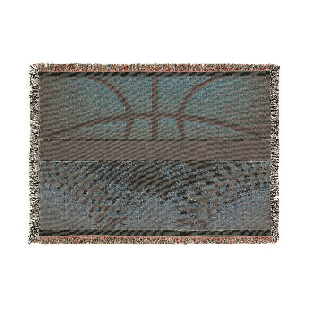 Sports Ball Woven Blanket — Basketball & Baseball Throw for Fans, Game-Day Cozy Gift
