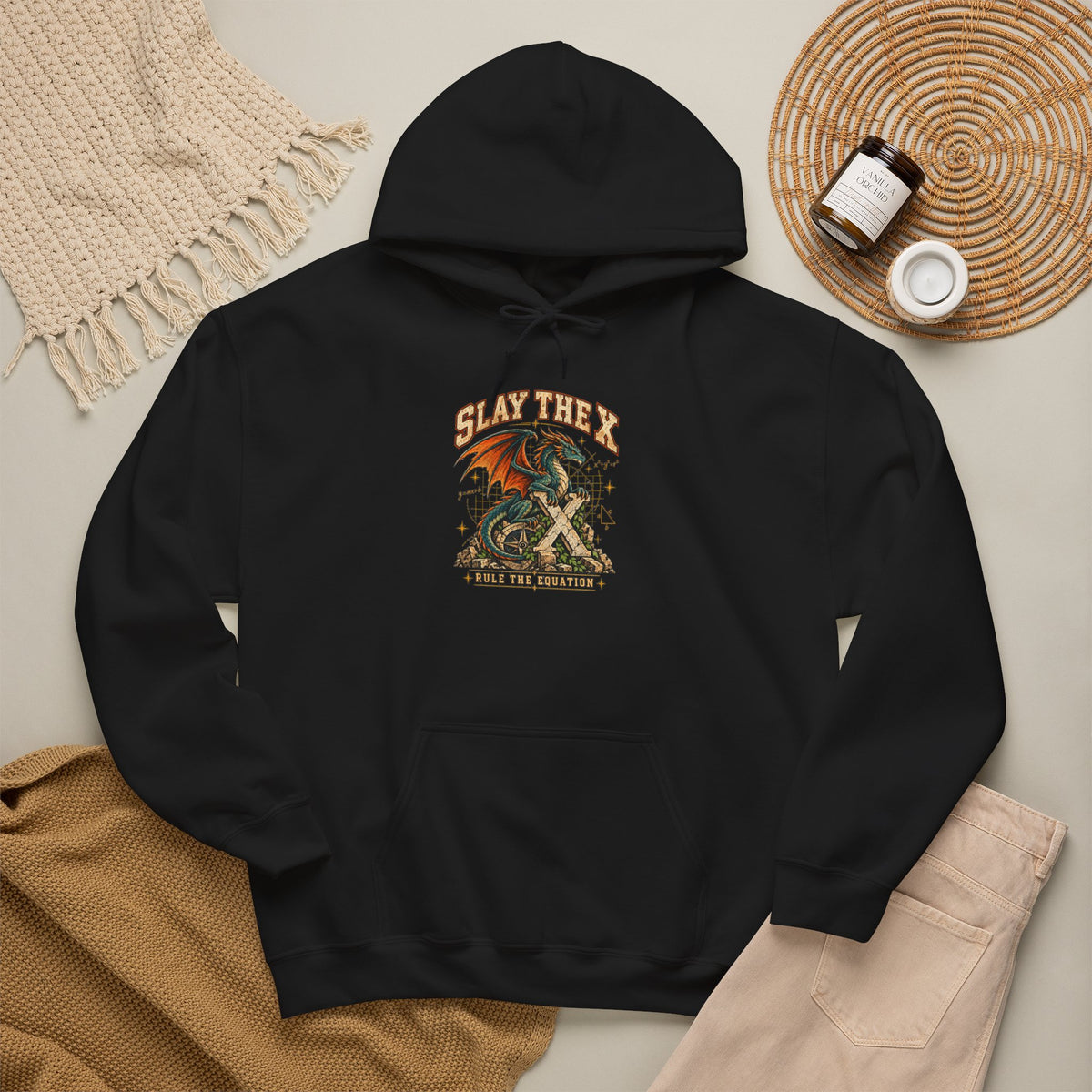 Slay the X Math Hoodie – Funny Algebra Sweatshirt for Students and Teachers