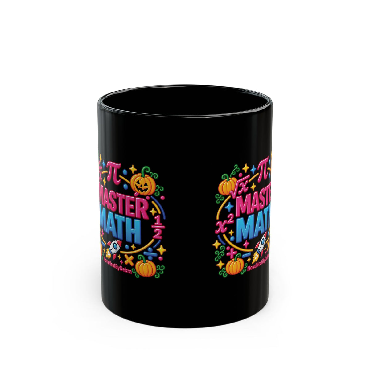 Pi Master Math Halloween Mug — Spooky Pumpkin STEM Coffee Cup (11oz/15oz)