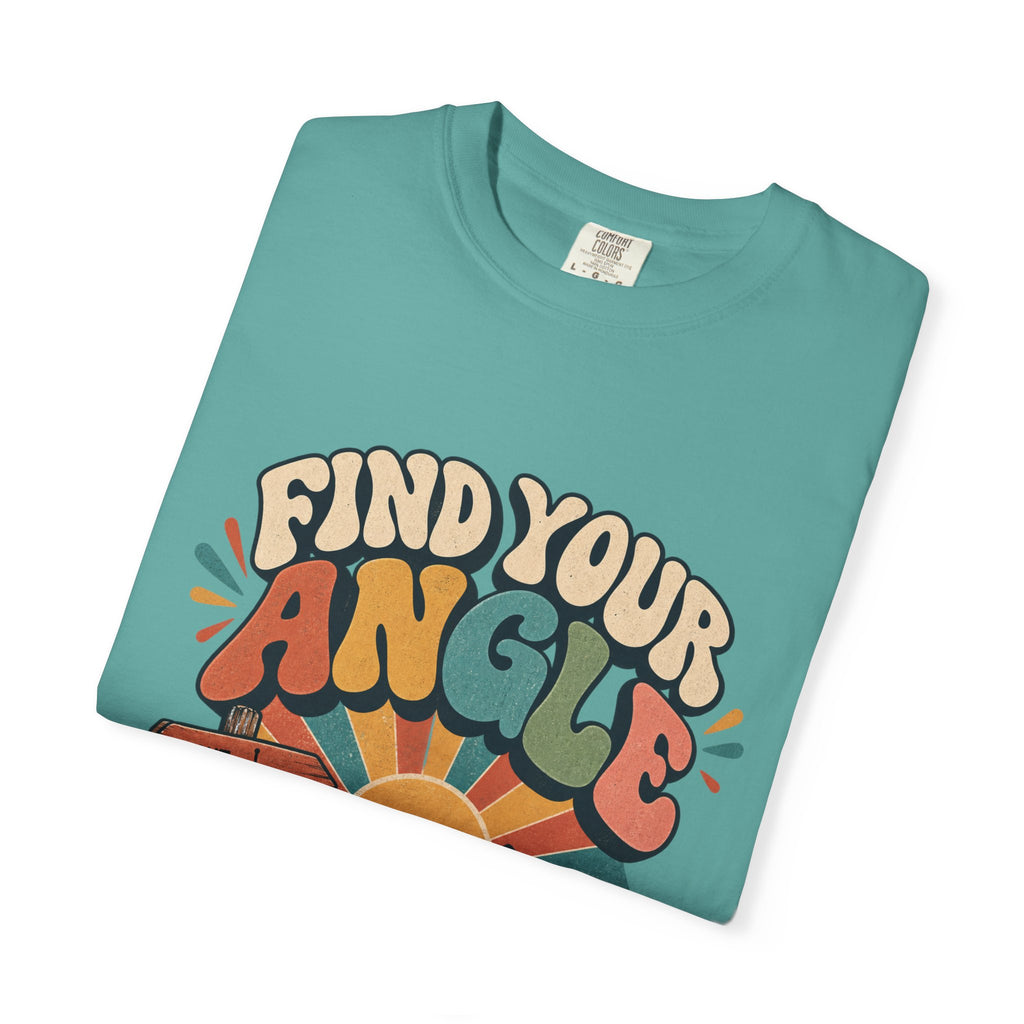Find Your Angle T-Shirt — Retro Outdoors Sunrise Graphic Tee