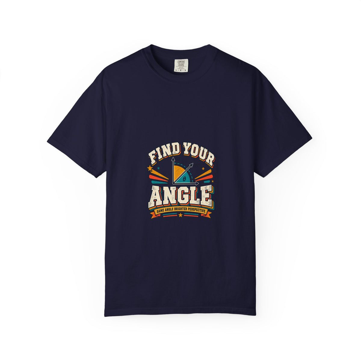 Find Your Angle Graphic Tee — Retro Compass Motivational T-Shirt