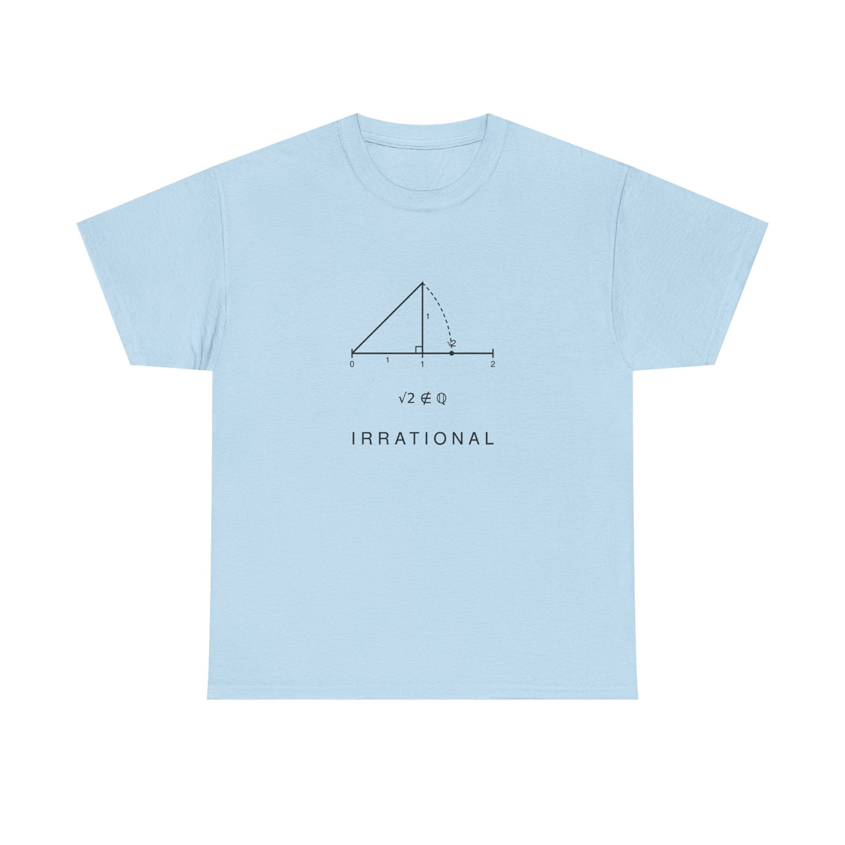 Irrational Math T-Shirt – Minimalist Square Root Graphic Tee