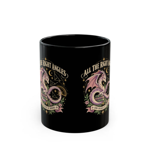 All the Right Angles Black Math Mug – Funny Geometry Gift for Teachers and Students