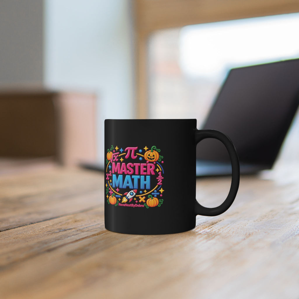 Pi Master Math Halloween Mug — Spooky Pumpkin STEM Coffee Cup (11oz/15oz)