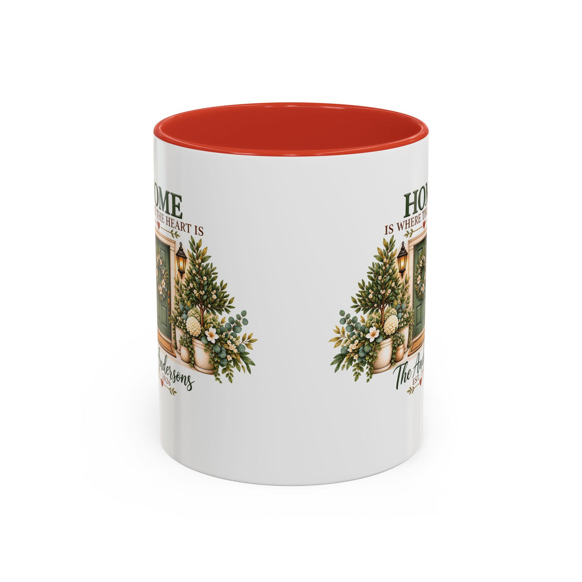 Personalized 'Home Is Where the Heart Is' Coffee Mug