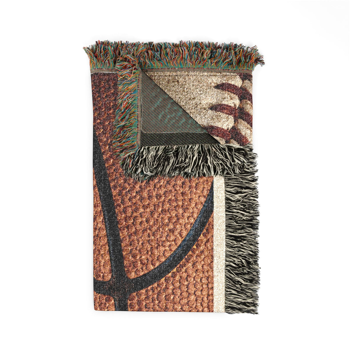 Sports Ball Woven Blanket — Basketball & Baseball Throw for Fans, Game-Day Cozy Gift