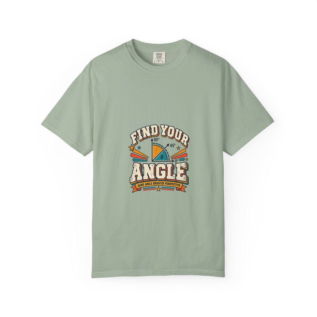 Find Your Angle Graphic Tee — Retro Compass Motivational T-Shirt