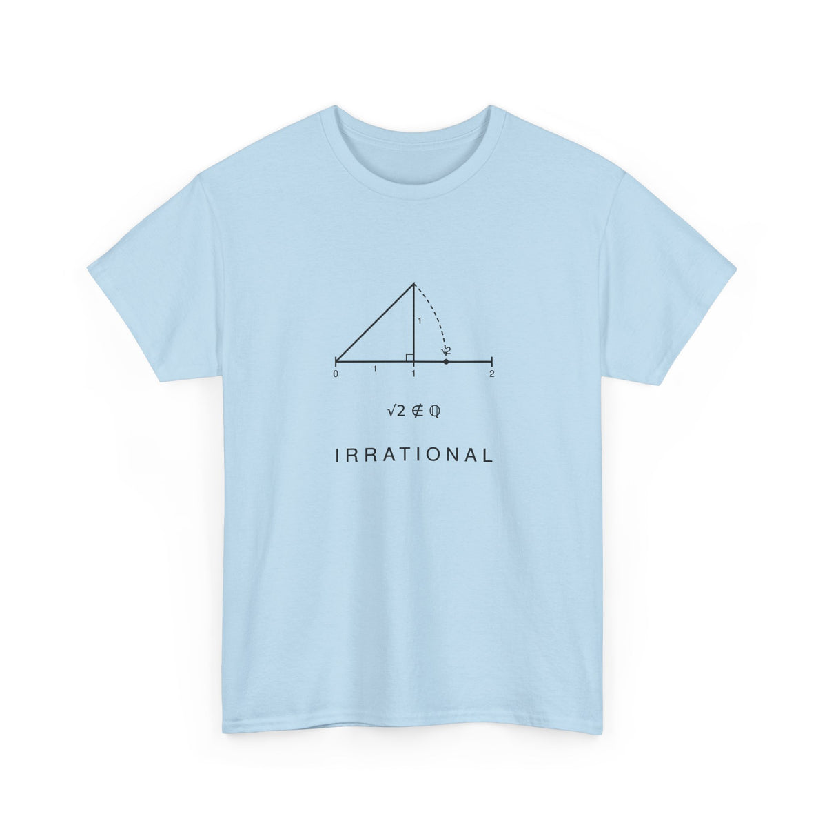 Irrational Math T-Shirt – Minimalist Square Root Graphic Tee