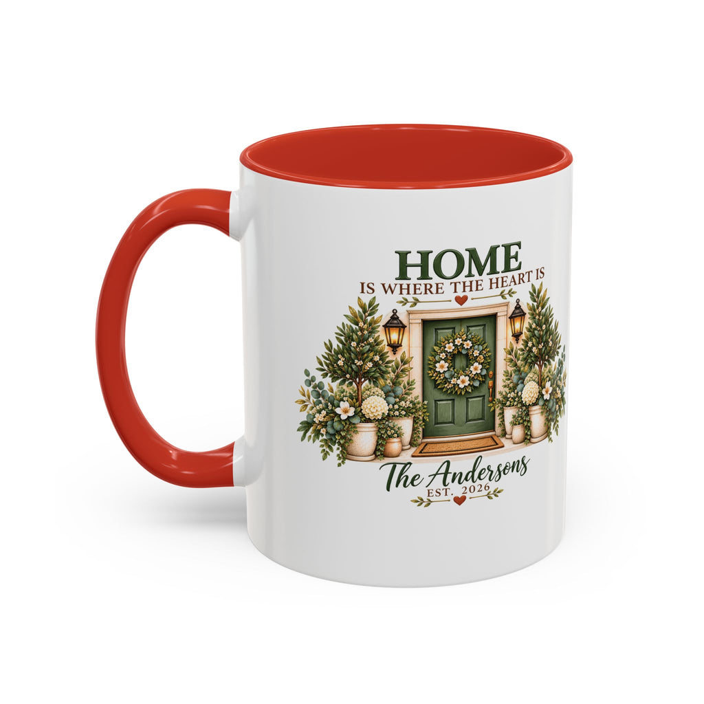 Personalized 'Home Is Where the Heart Is' Coffee Mug