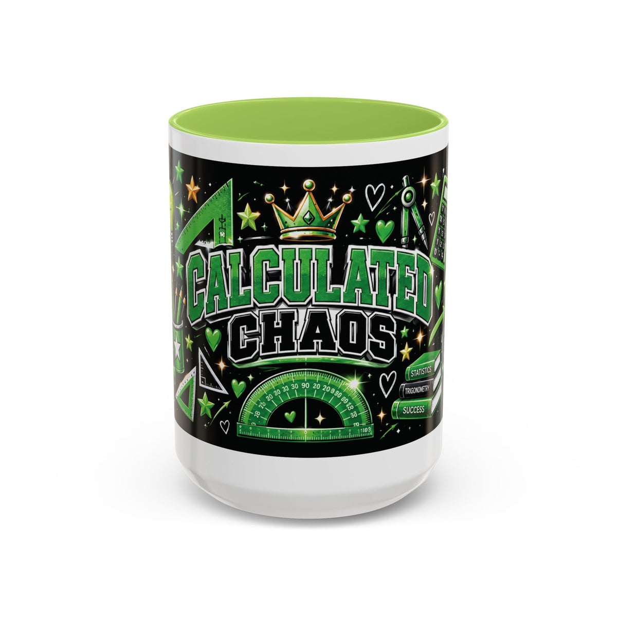 Calculated Chaos Accent Coffee Mug — Math Teacher / STEM Lover Gift (11 or 15 oz)