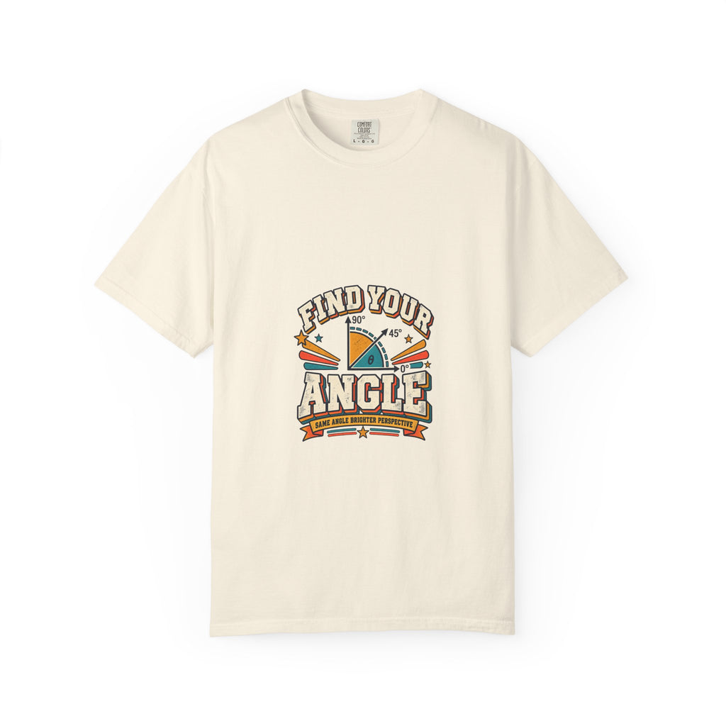 Find Your Angle Graphic Tee — Retro Compass Motivational T-Shirt