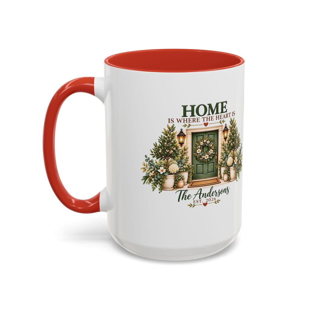 Personalized 'Home Is Where the Heart Is' Coffee Mug