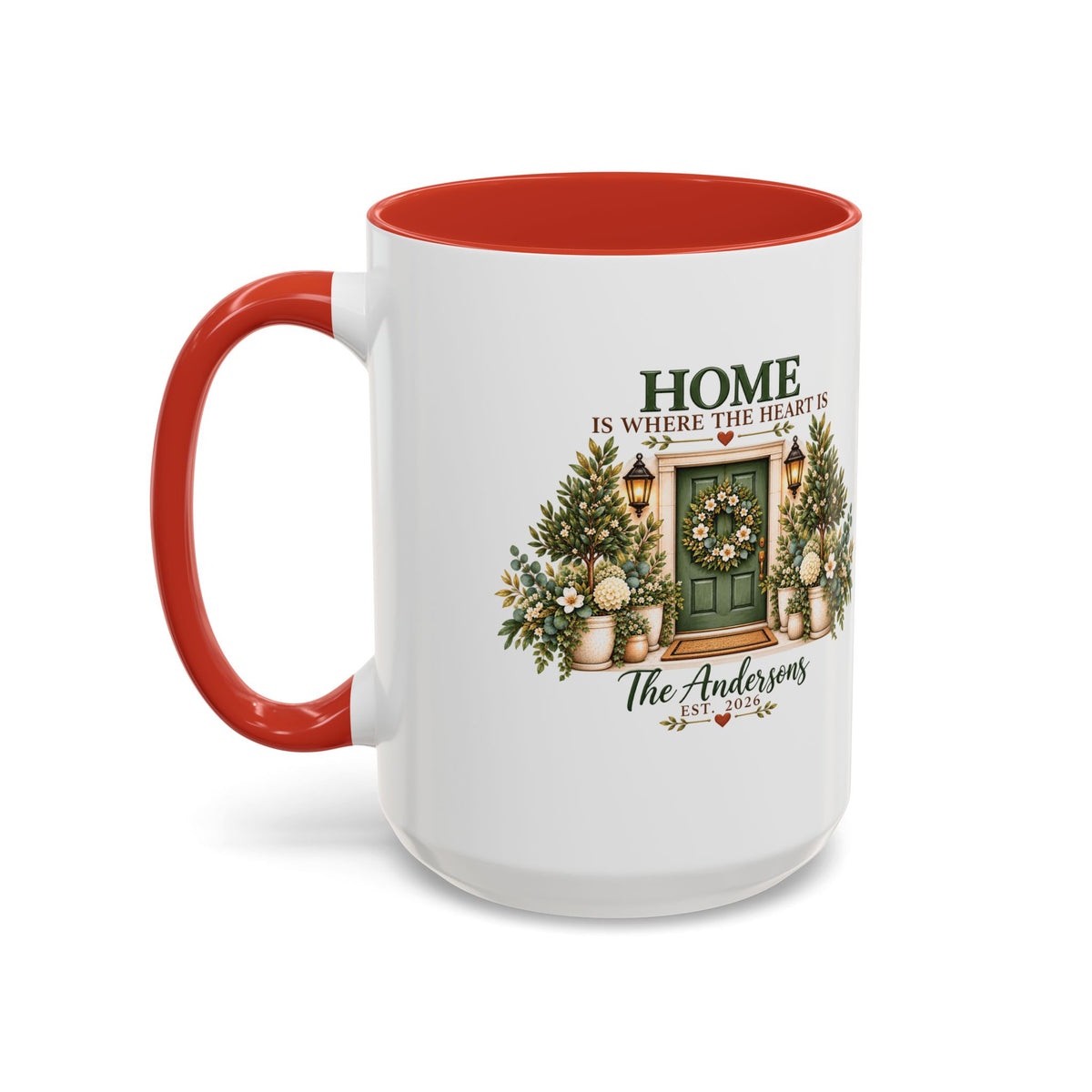 Personalized 'Home Is Where the Heart Is' Coffee Mug