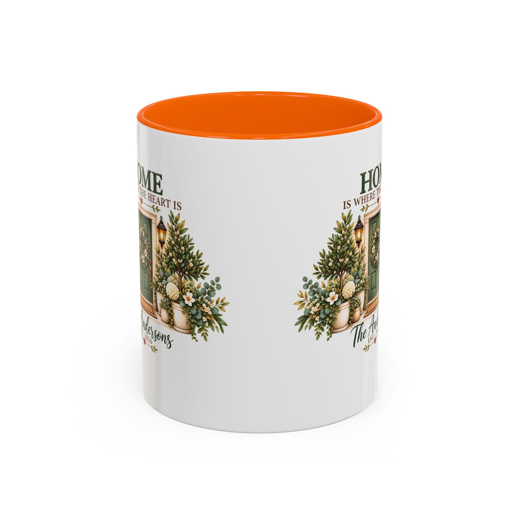 Personalized Cottage Door Mug | Home Is Where Heart Is, Housewarming Gift