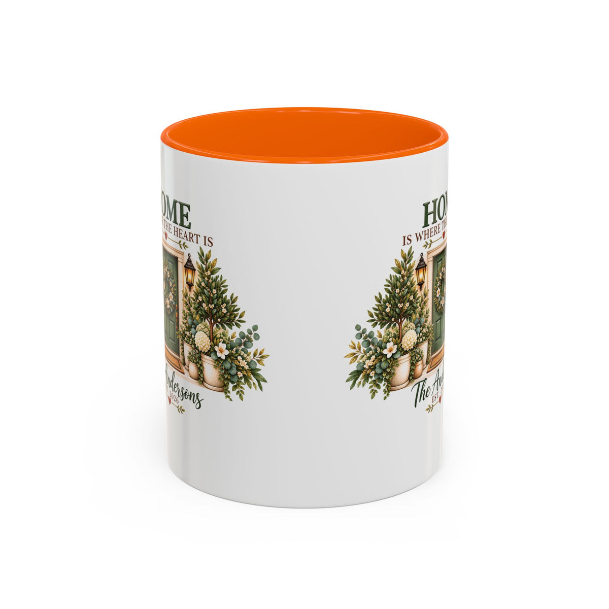 Personalized Cottage Door Mug | Home Is Where Heart Is, Housewarming Gift