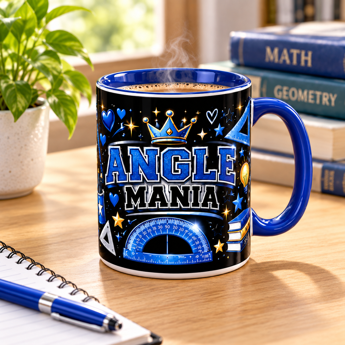 Angle Mania Coffee Mug — Math Teacher & Student Geometry Gift 11oz