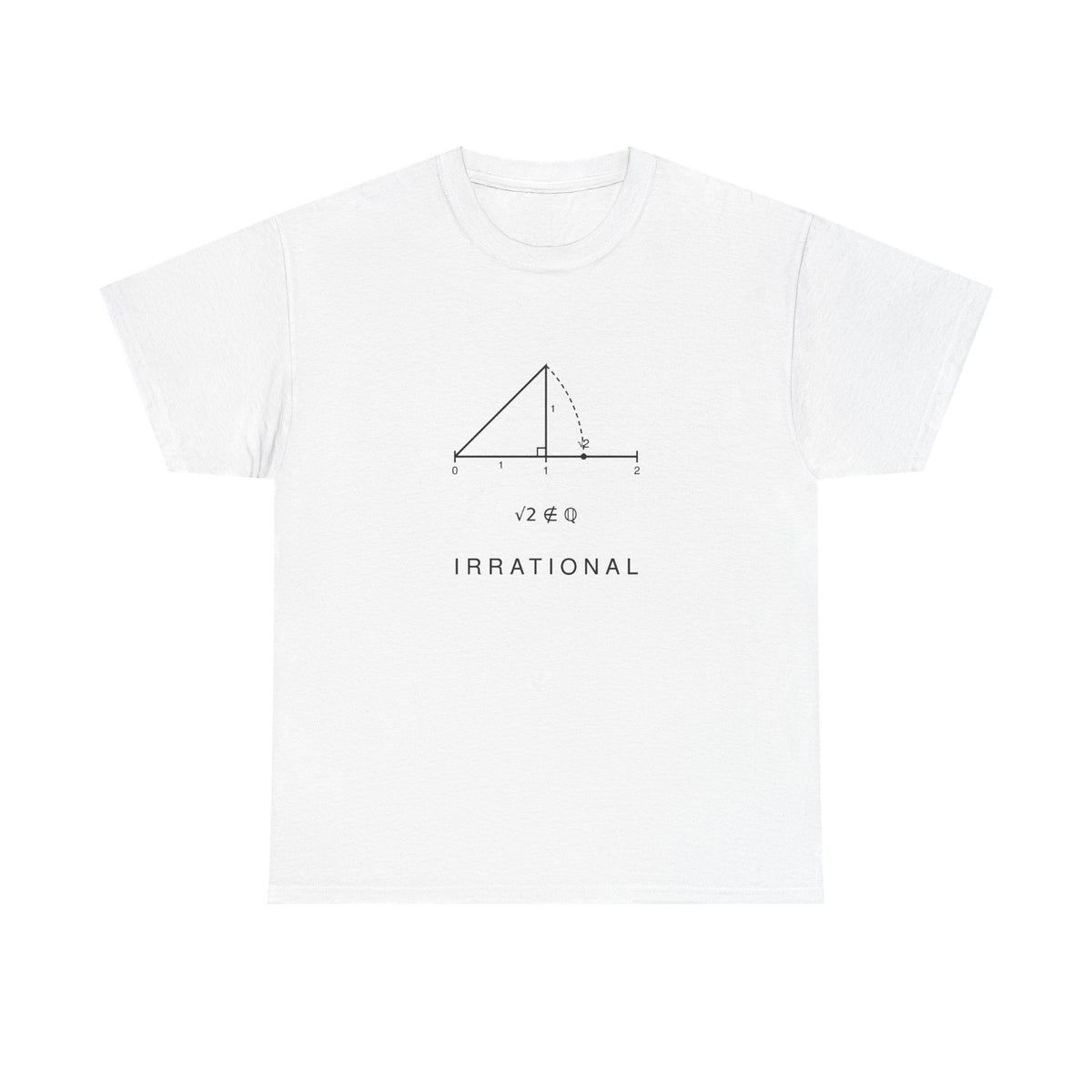Irrational Math T-Shirt – Minimalist Square Root Graphic Tee