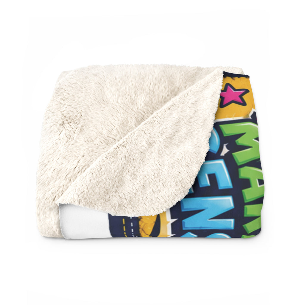 Personalized Math Teacher Sherpa Blanket – "Math Makes Sense" Cozy Classroom Throw