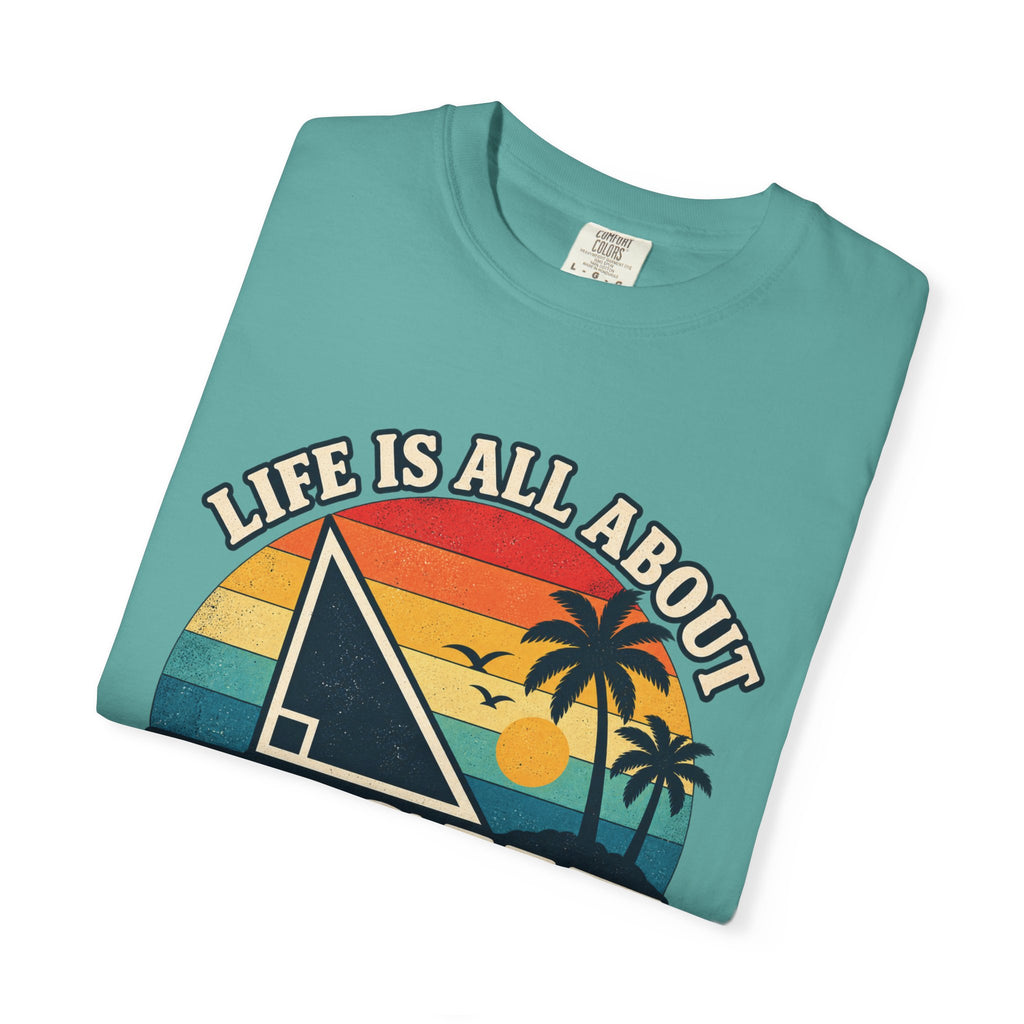 Copy of Right Angles Retro Beach T-Shirt — "Life Is All About Right Angles" Graphic Tee