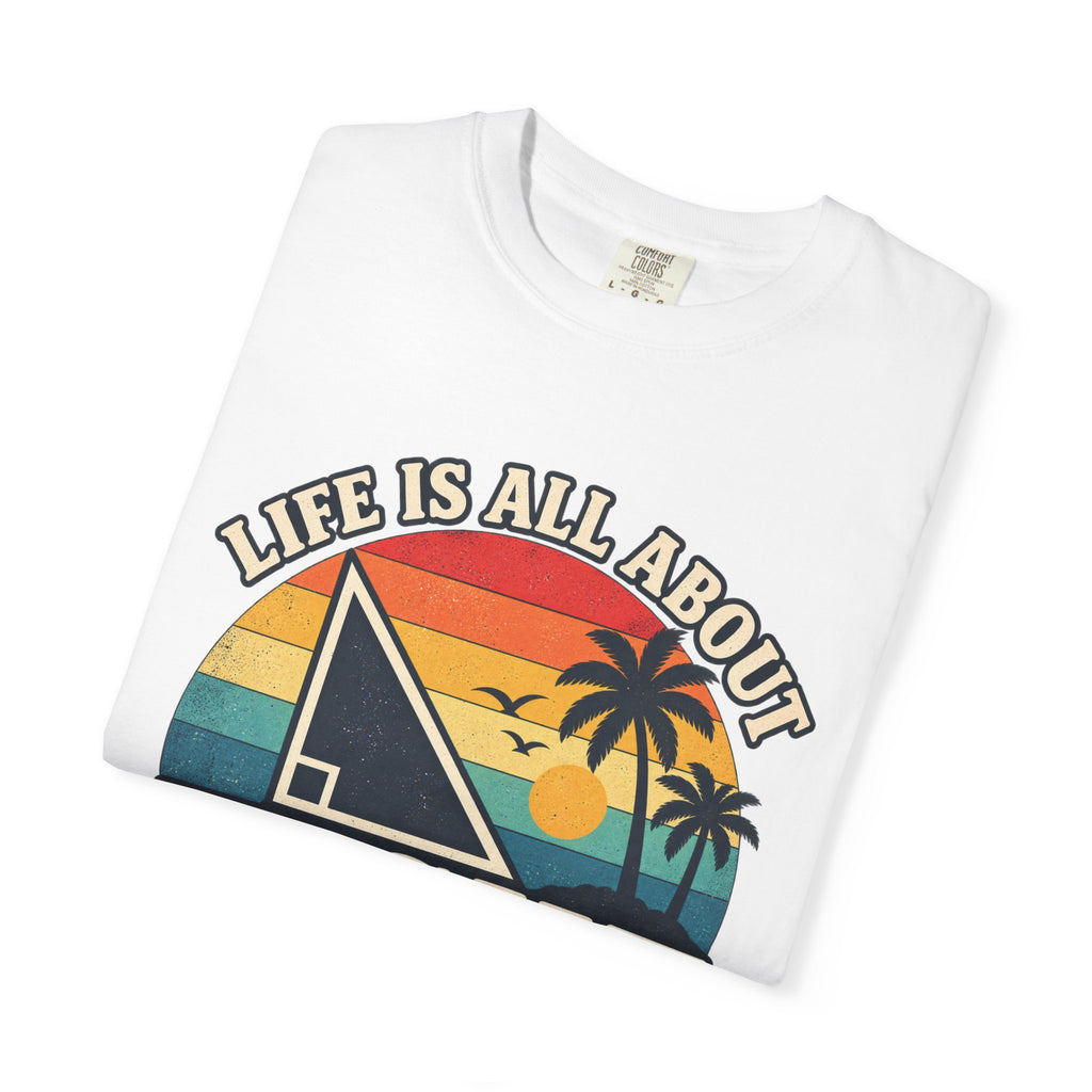 Copy of Right Angles Retro Beach T-Shirt — "Life Is All About Right Angles" Graphic Tee