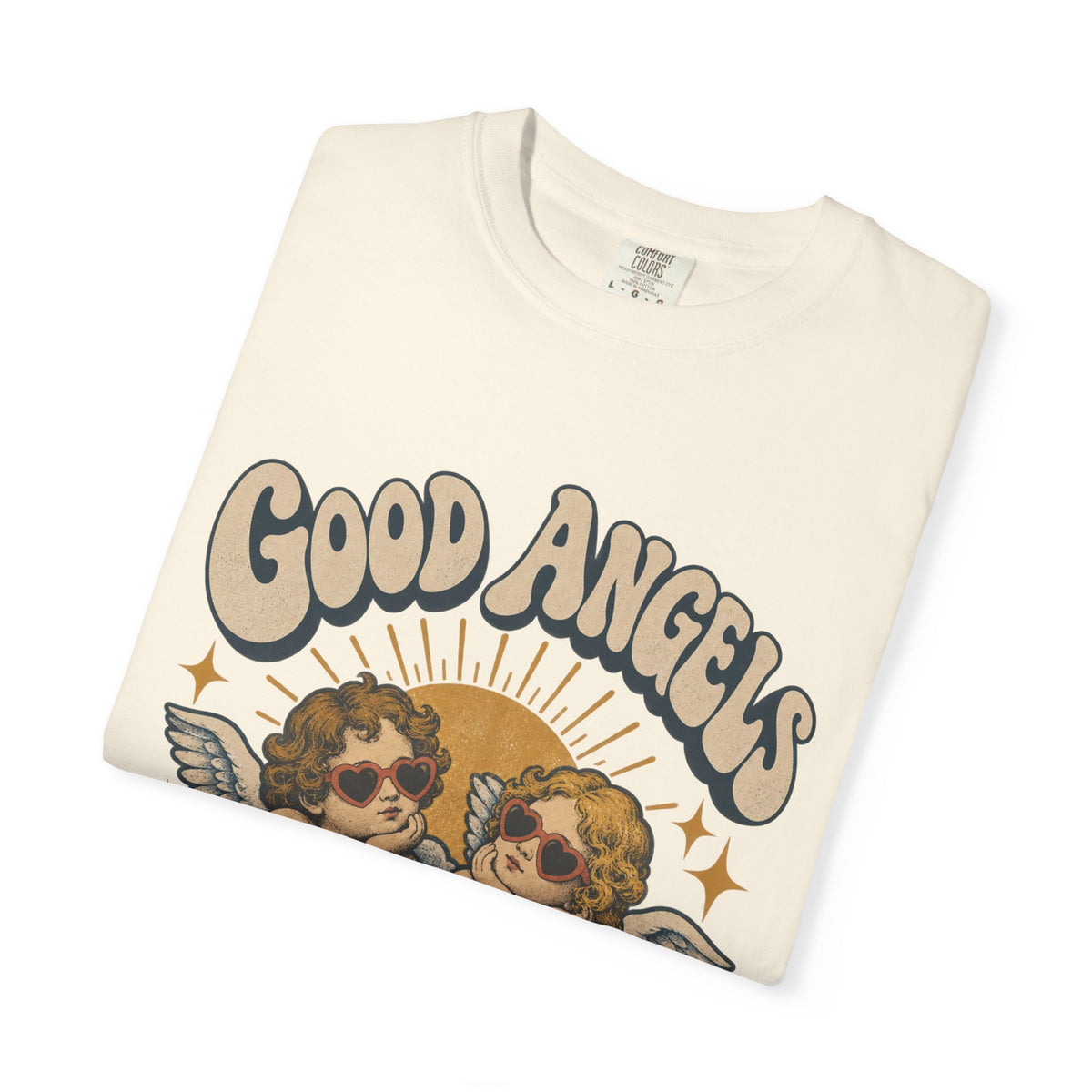 Vintage Angel Graphic T-Shirt — “Good Angels Have Better Plans” Retro Tee