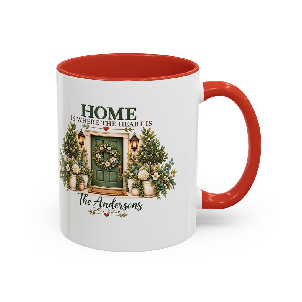 Personalized 'Home Is Where the Heart Is' Coffee Mug