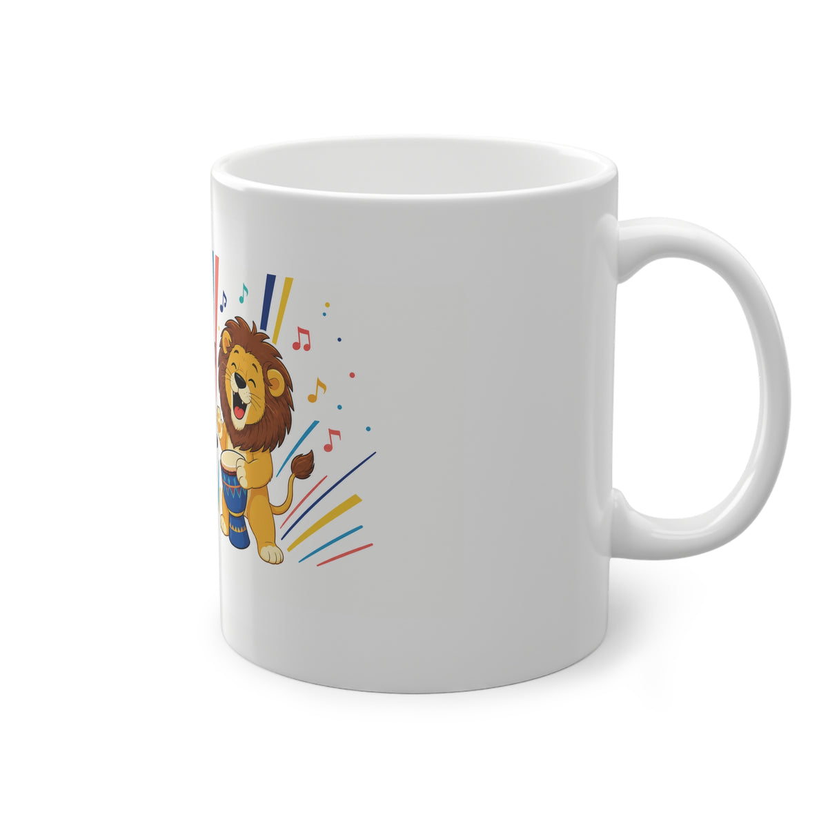 Dancing Animal Trio Mug – Fun Musical Dog, Cat & Lion Coffee Cup