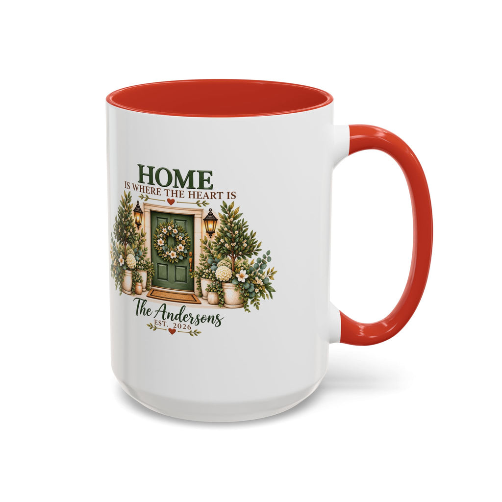 Personalized 'Home Is Where the Heart Is' Coffee Mug