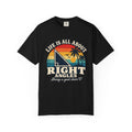 Right Angles Retro Beach T-Shirt — "Life Is All About Right Angles" Graphic Tee