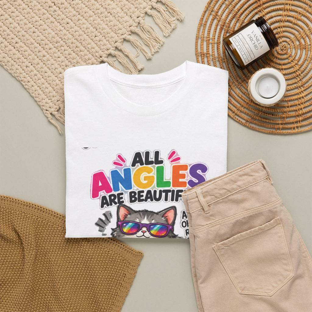 All Angles Are Beautiful Cat T-Shirt — It's Just a Different Perspective