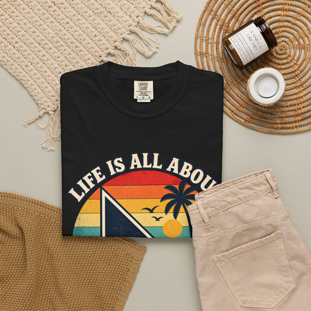 Copy of Right Angles Retro Beach T-Shirt — "Life Is All About Right Angles" Graphic Tee