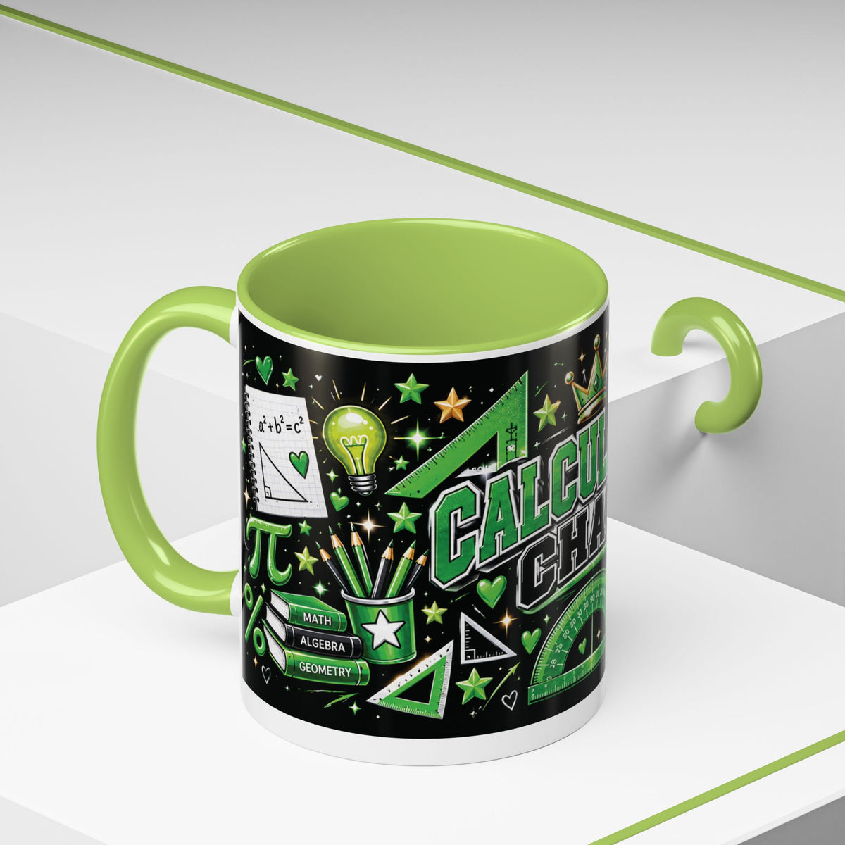 Calculated Chaos Accent Coffee Mug — Math Teacher / STEM Lover Gift (11 or 15 oz)