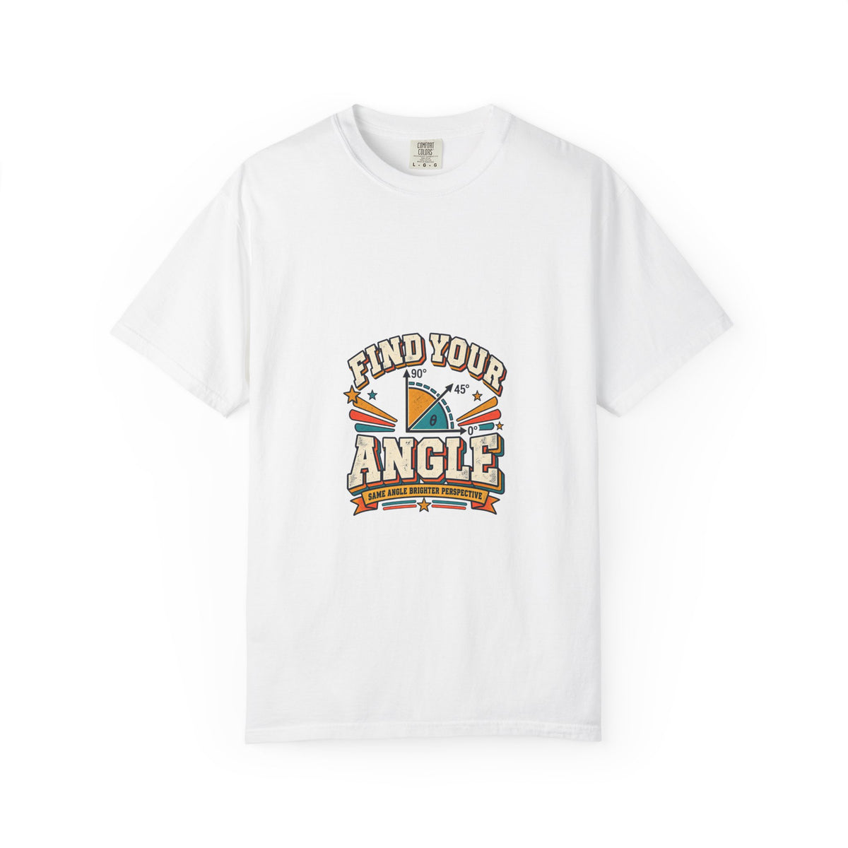 Find Your Angle Graphic Tee — Retro Compass Motivational T-Shirt