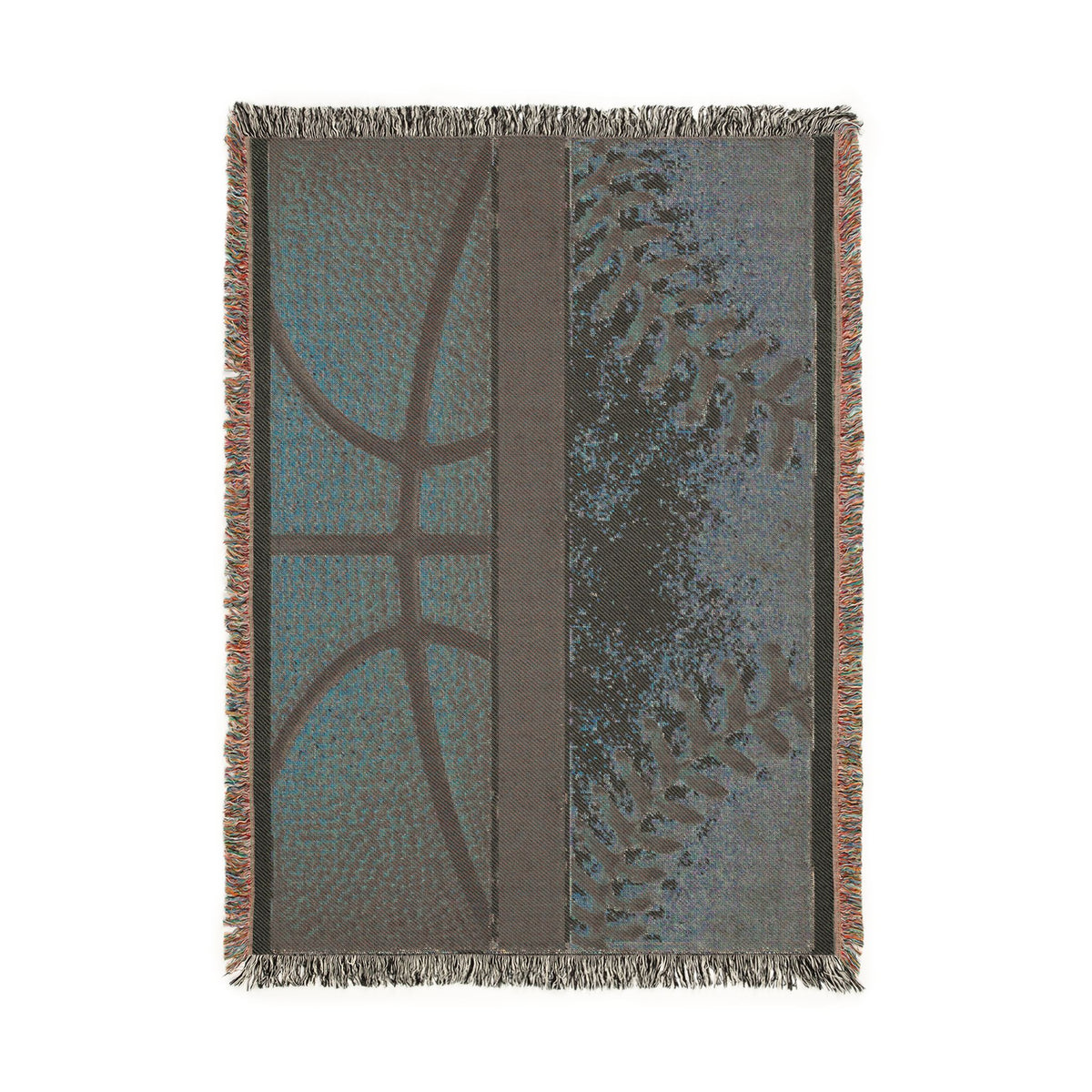 Sports Ball Woven Blanket — Basketball & Baseball Throw for Fans, Game-Day Cozy Gift