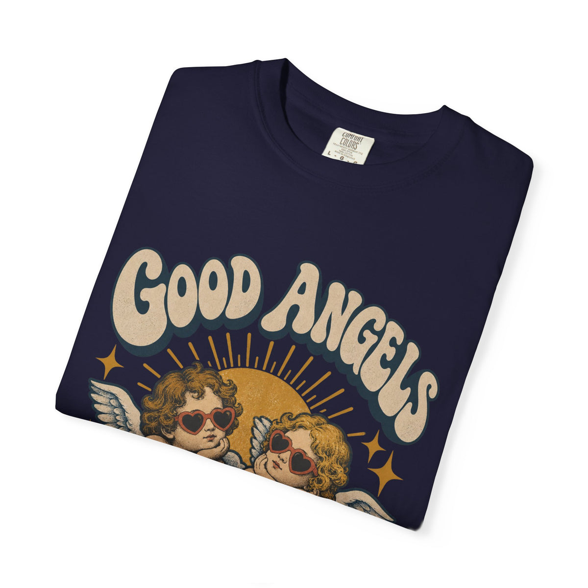 Vintage Angel Graphic T-Shirt — “Good Angels Have Better Plans” Retro Tee