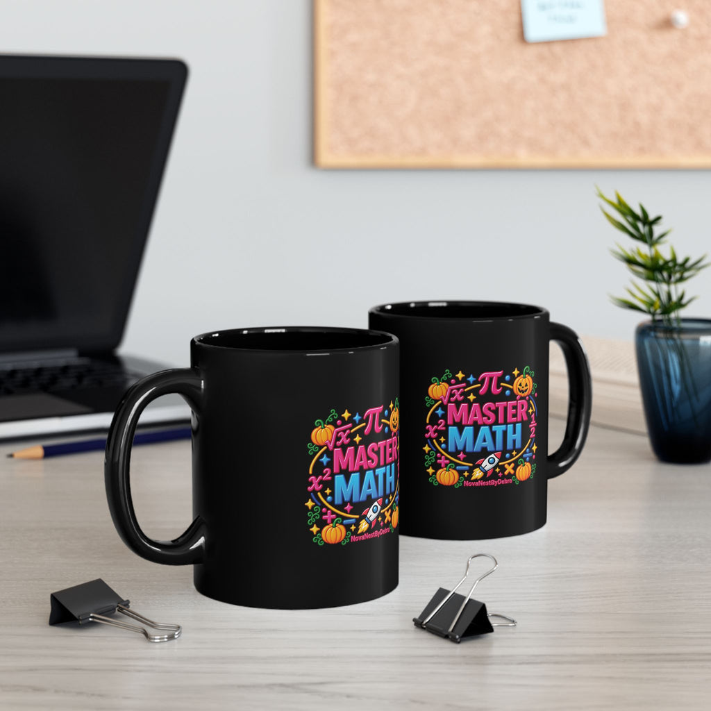 Pi Master Math Halloween Mug — Spooky Pumpkin STEM Coffee Cup (11oz/15oz)