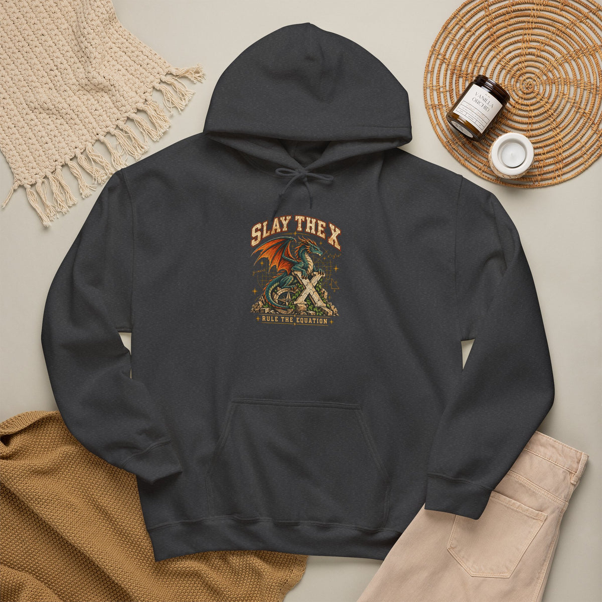 Slay the X Math Hoodie – Funny Algebra Sweatshirt for Students and Teachers