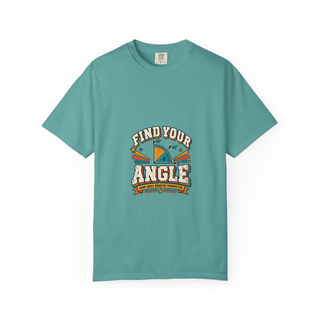 Find Your Angle Graphic Tee — Retro Compass Motivational T-Shirt