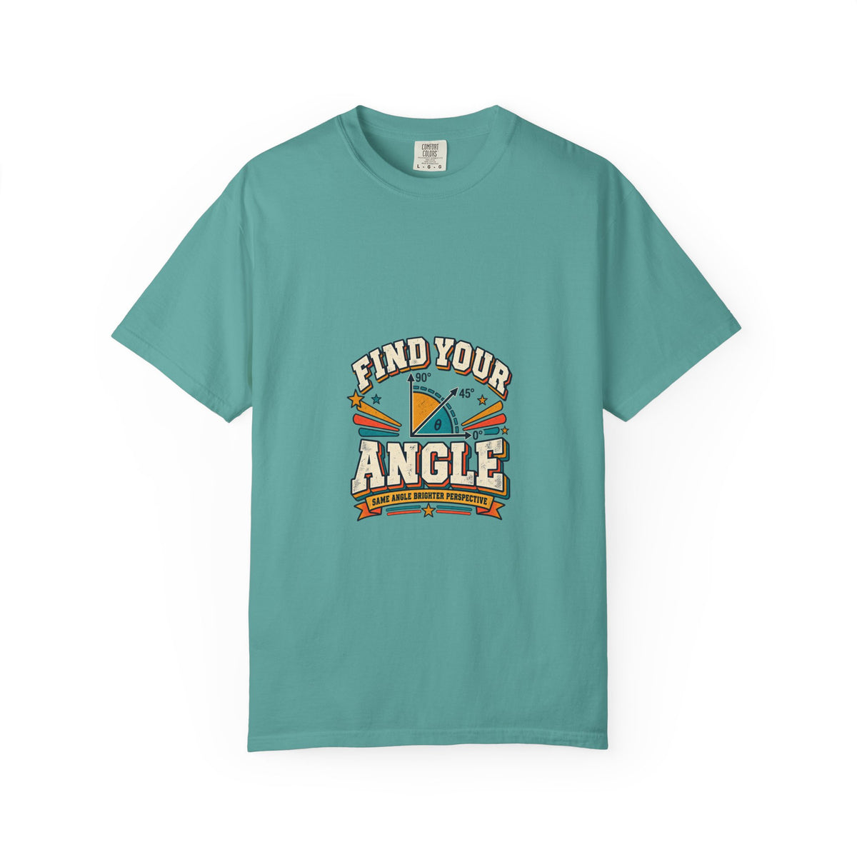 Find Your Angle Graphic Tee — Retro Compass Motivational T-Shirt