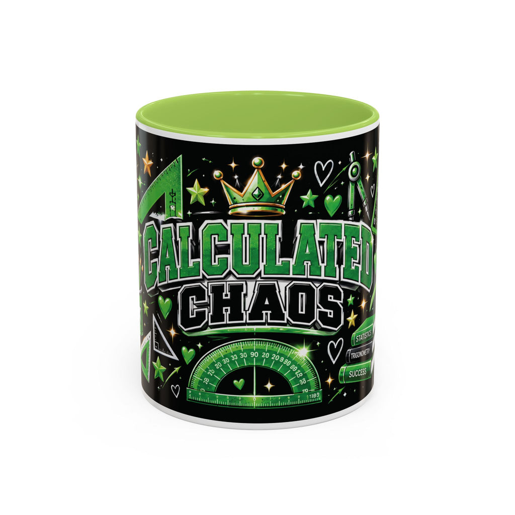 Calculated Chaos Accent Coffee Mug — Math Teacher / STEM Lover Gift (11 or 15 oz)
