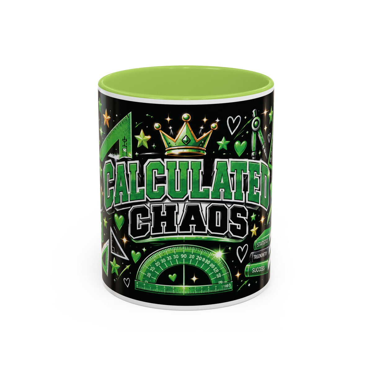 Calculated Chaos Accent Coffee Mug — Math Teacher / STEM Lover Gift (11 or 15 oz)